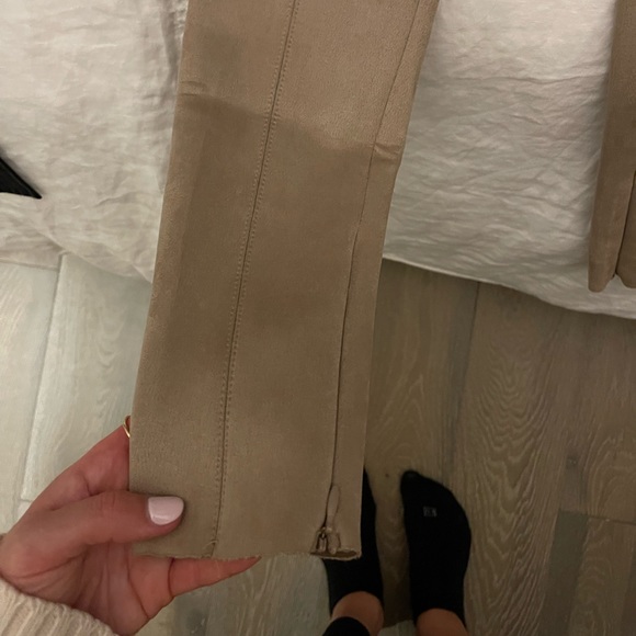 Zara Tan Suede Leggings - Picture 2 of 3
